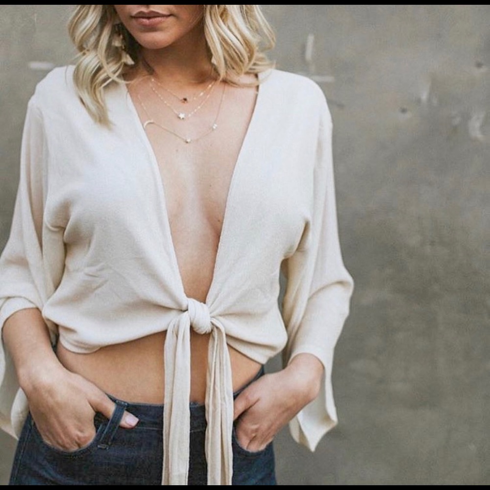 Boho Tie Front Blouse